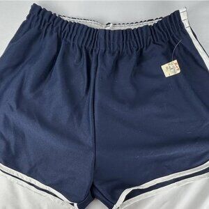 NWT Vintage Kmart Blue Gym Running Athletic Shorts Womens L Pull On USA RARE